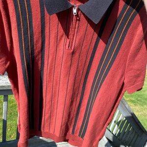 Express Red and Black Polo Shirt